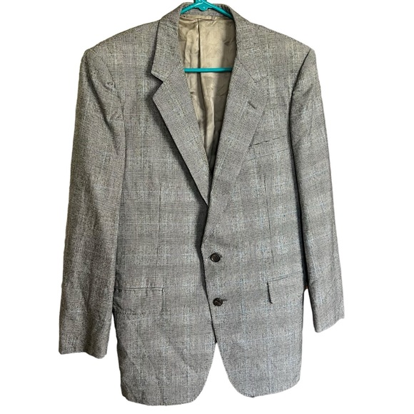 Savile Row Sport coat 40 R Wool Plaid made in Italy